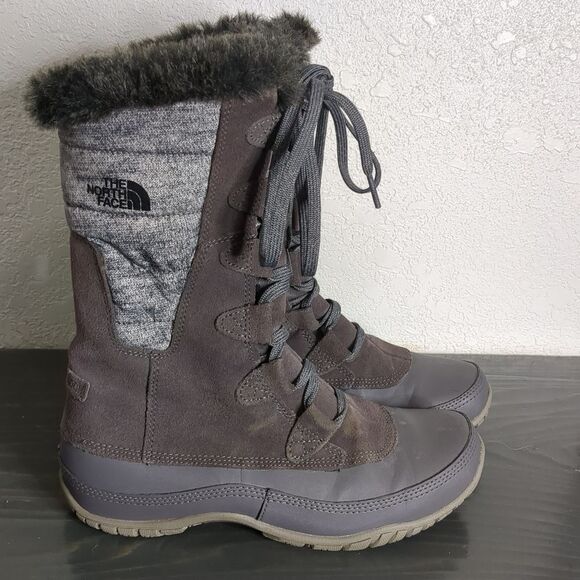 The North Face Nuptse Purna Fur lined boots Women's Size 6 - Picture 2 of 7